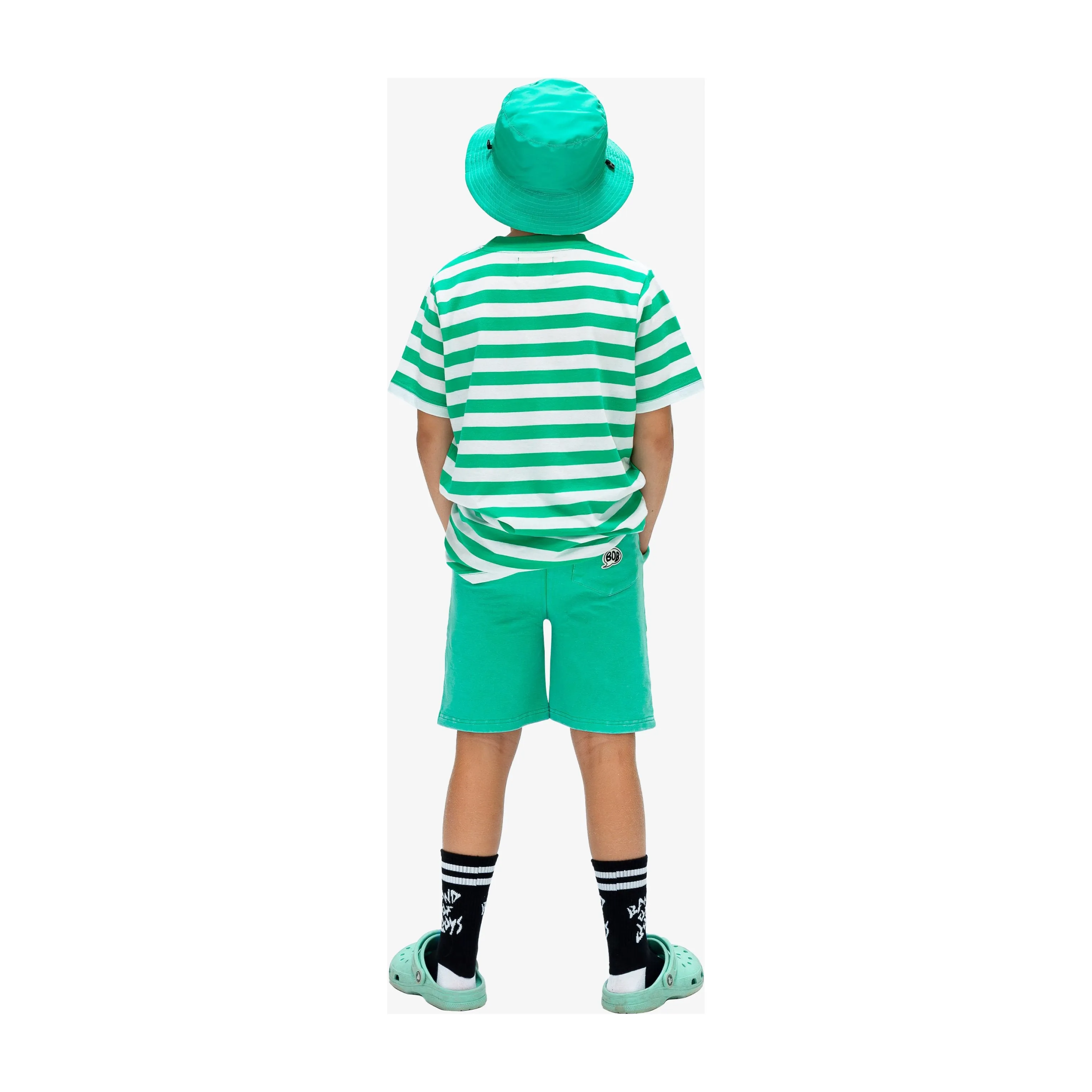 Green Striped Smile Tee