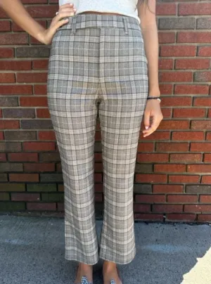 Greylin Grey Plaid Trousers