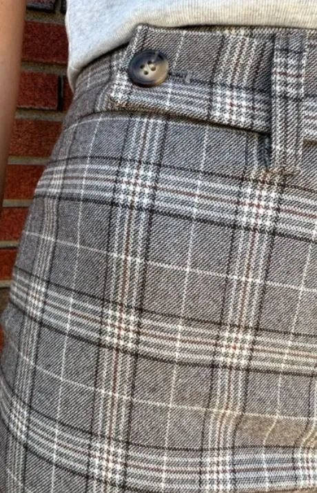 Greylin Grey Plaid Trousers