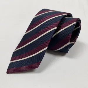 Gucci Striped Pimentone Neck Tie in Midnight Blue and Purple