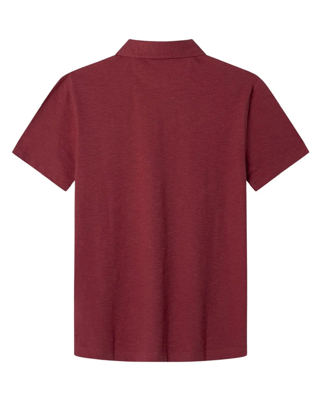 Hackett Cranberry Pink Swim Palm Cotton Linen Polo