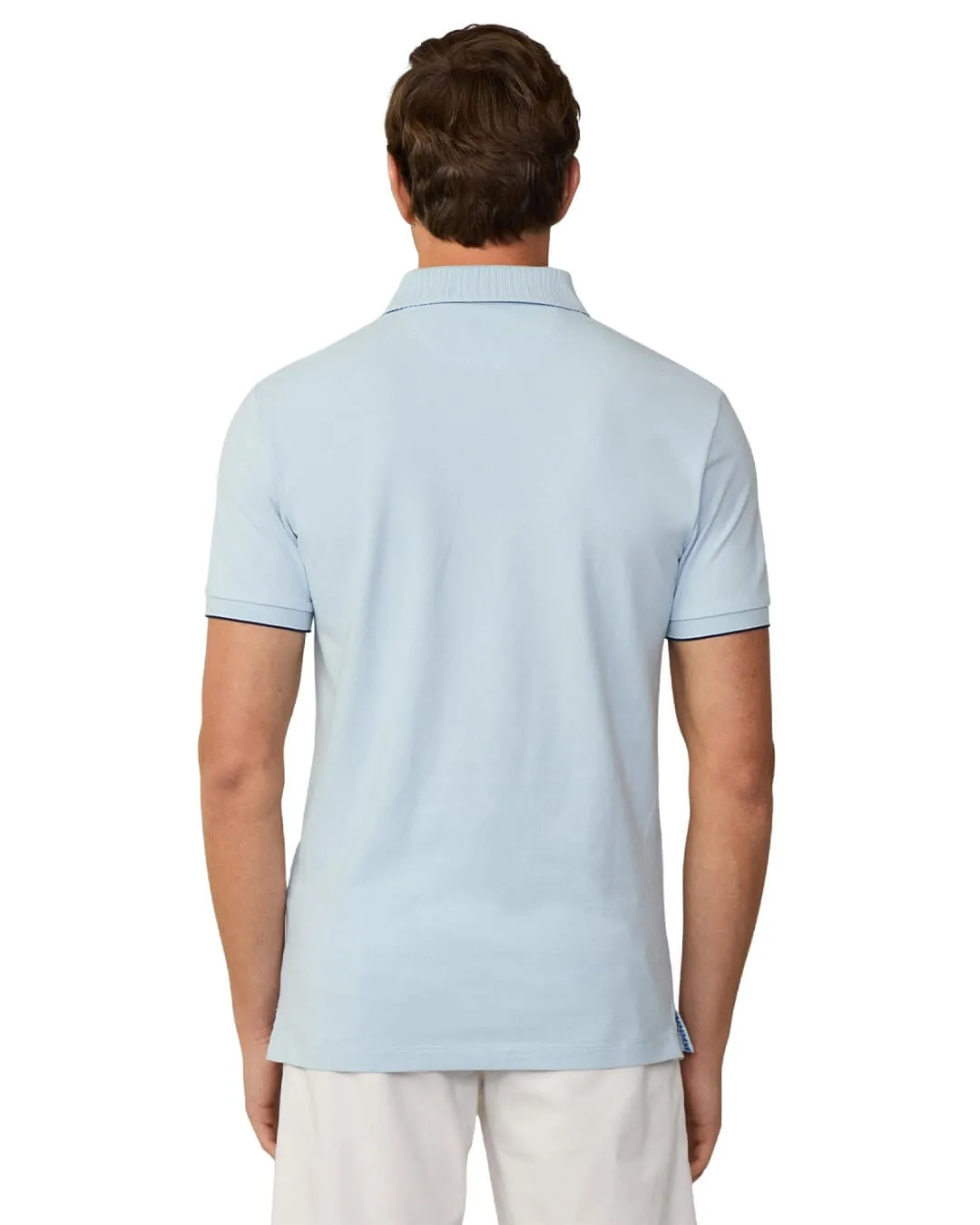 Hackett Ice Blue Swim Trim Arch Polo Shirt