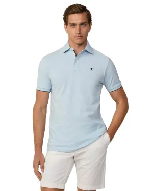 Hackett Ice Blue Swim Trim Arch Polo Shirt