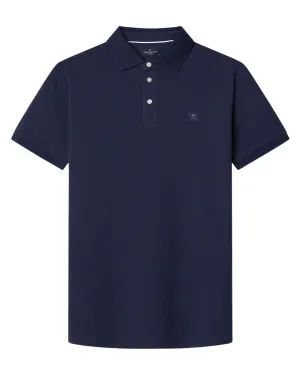 Hackett Ink Blue Swim Trim Arch Polo