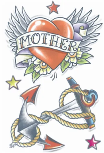 Heart/Anchor - Vintage - Temporary Tattoo