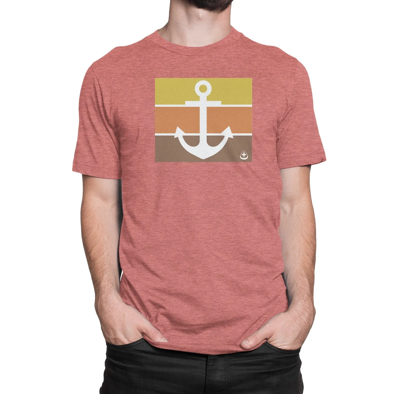 High-Quality Red Anchor Men’s Tee