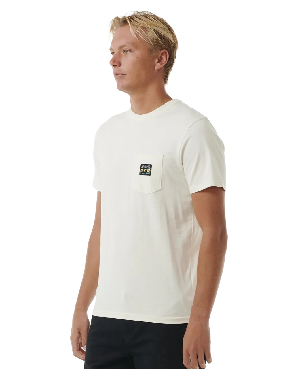 Horizon Badge T-Shirt in Bone