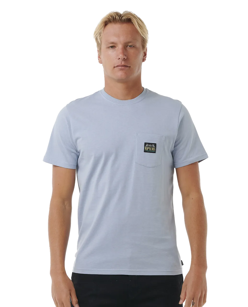 Horizon Badge T-Shirt in Spray Blue