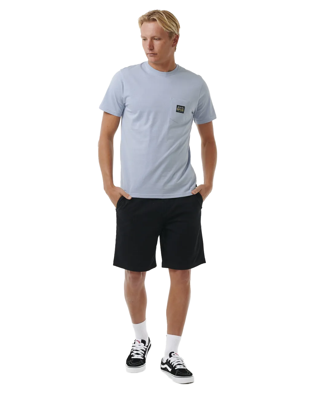 Horizon Badge T-Shirt in Spray Blue
