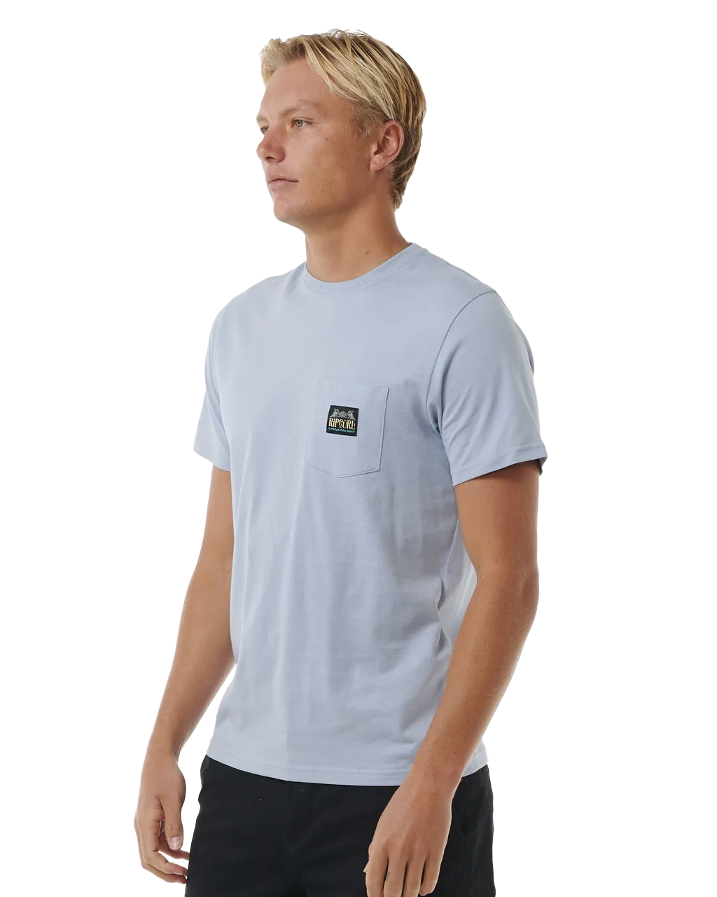 Horizon Badge T-Shirt in Spray Blue