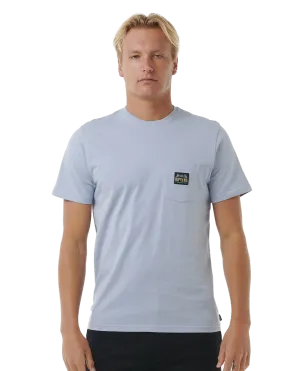 Horizon Badge T-Shirt in Spray Blue