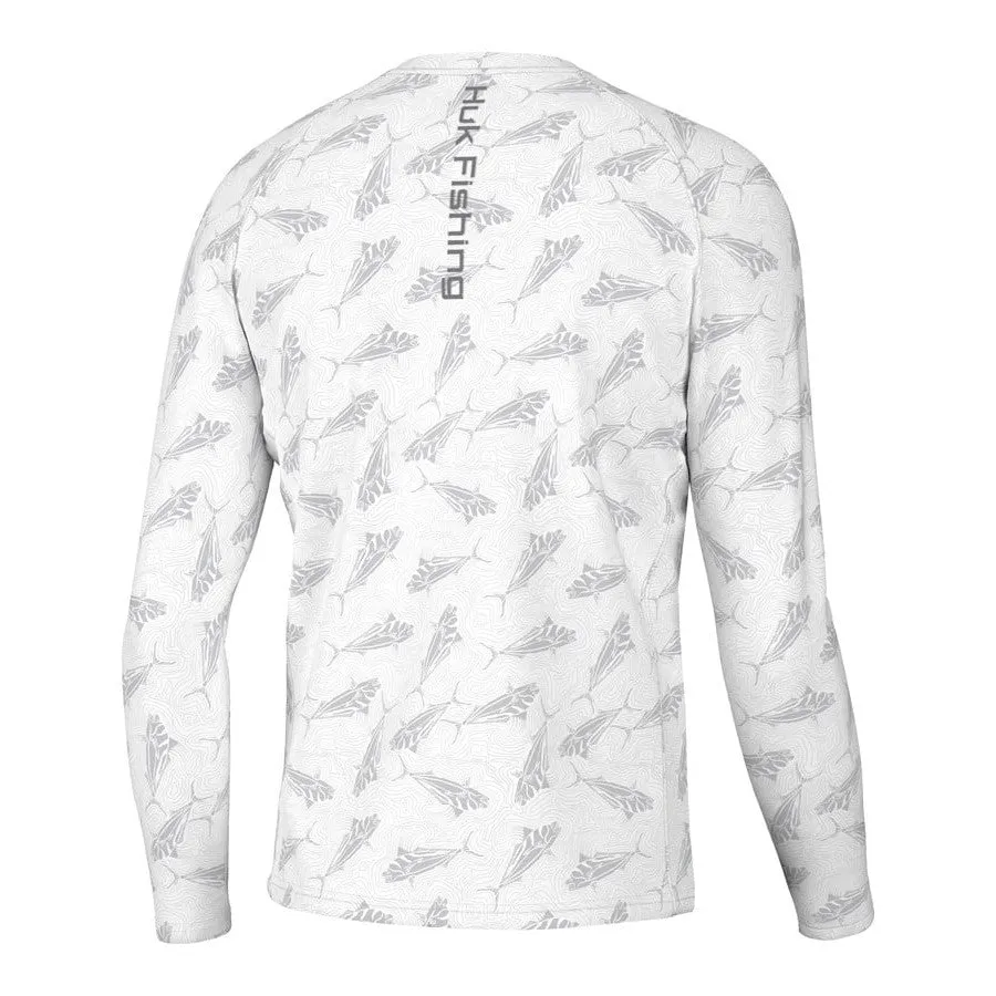Huk Pursuit Crew Rooster Mens - Wake White