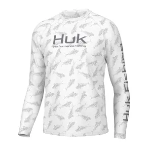 Huk Pursuit Crew Rooster Mens - Wake White