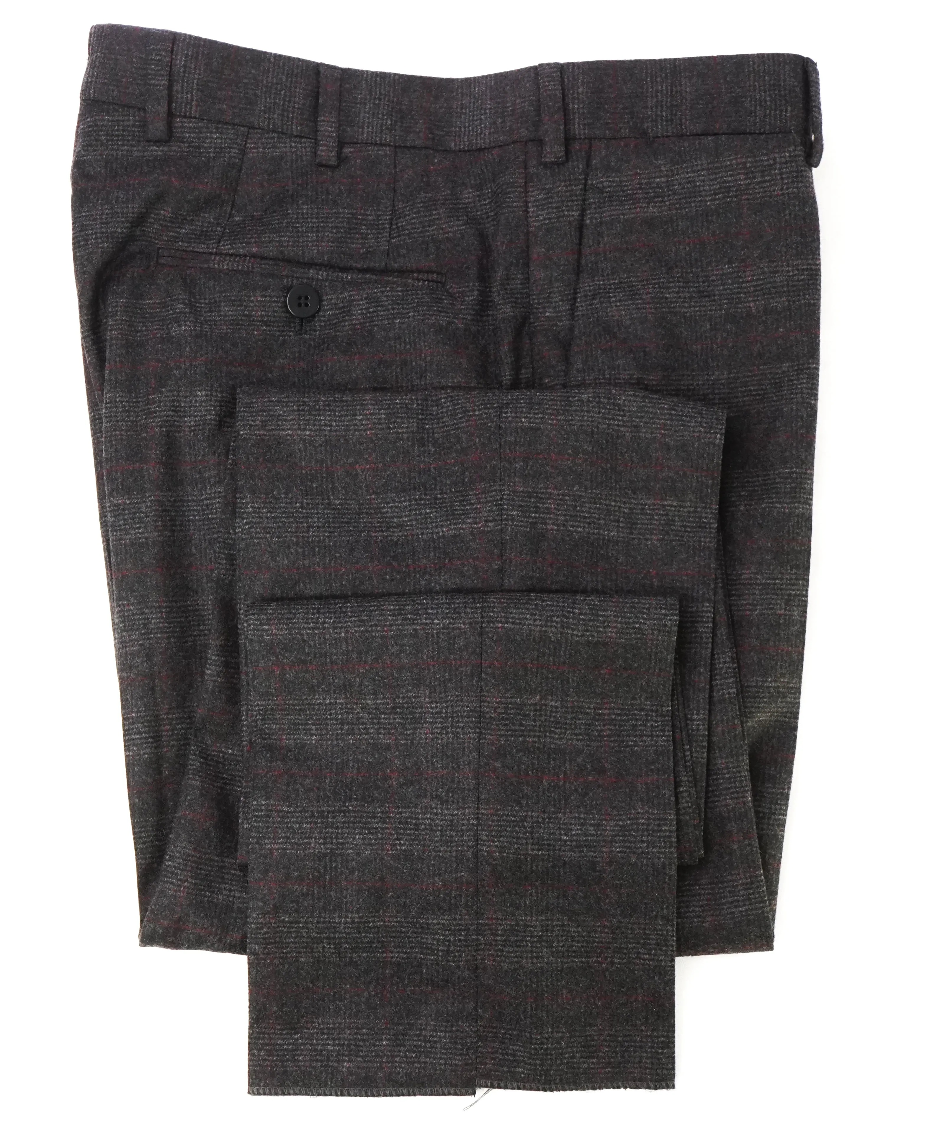 ISAIA - CASHMERE 170's Weightless Flannel Base "Sanita" Dress Pants Flat Front- 32W
