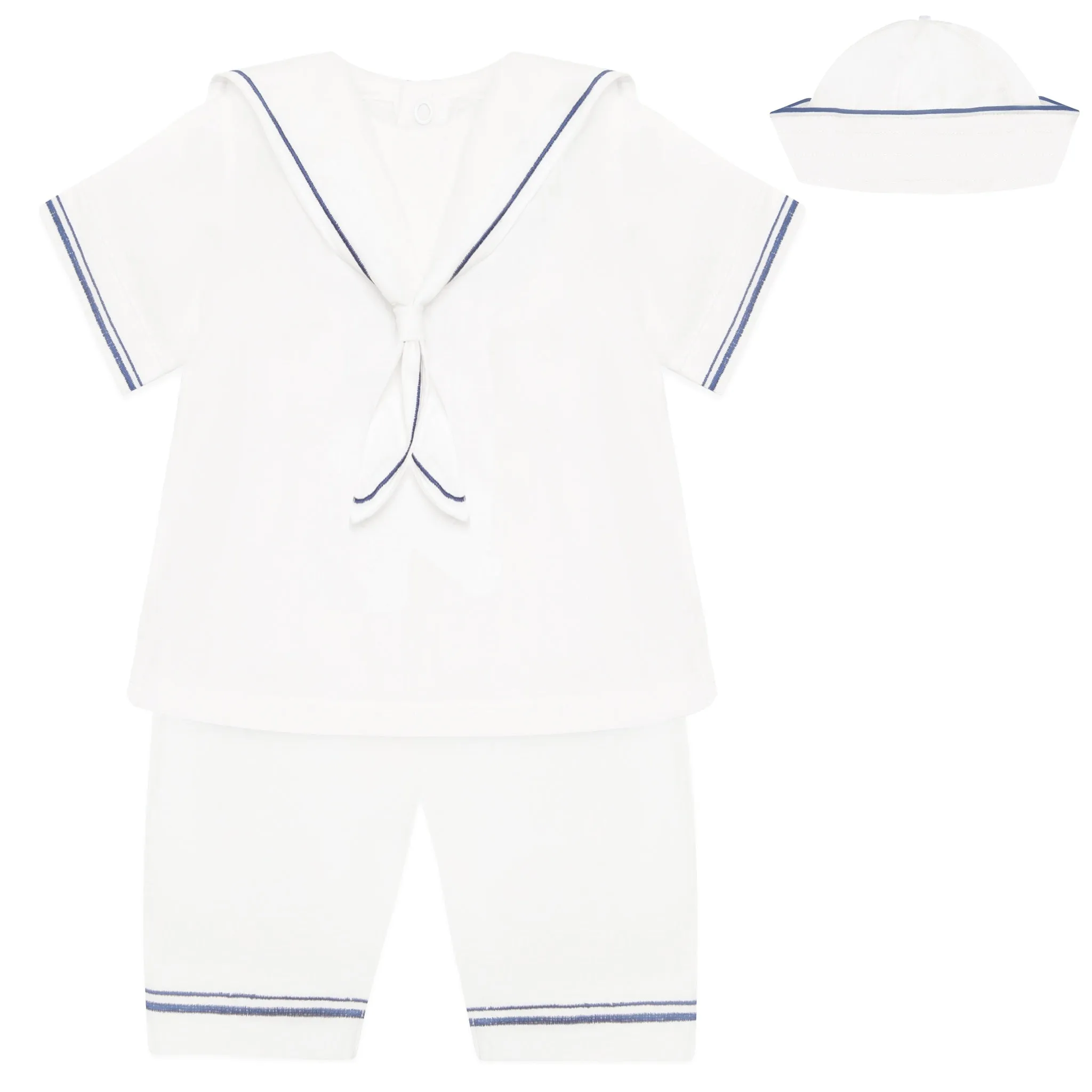 Joseph White Boys Linen Sailor Outfit with Hat