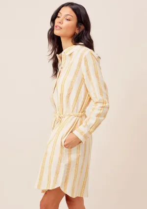 Justine Striped Shirt Dress