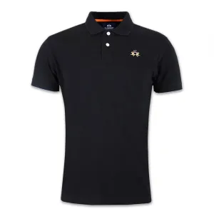La Martina - Slim Fit Pique Polo Shirt in Black