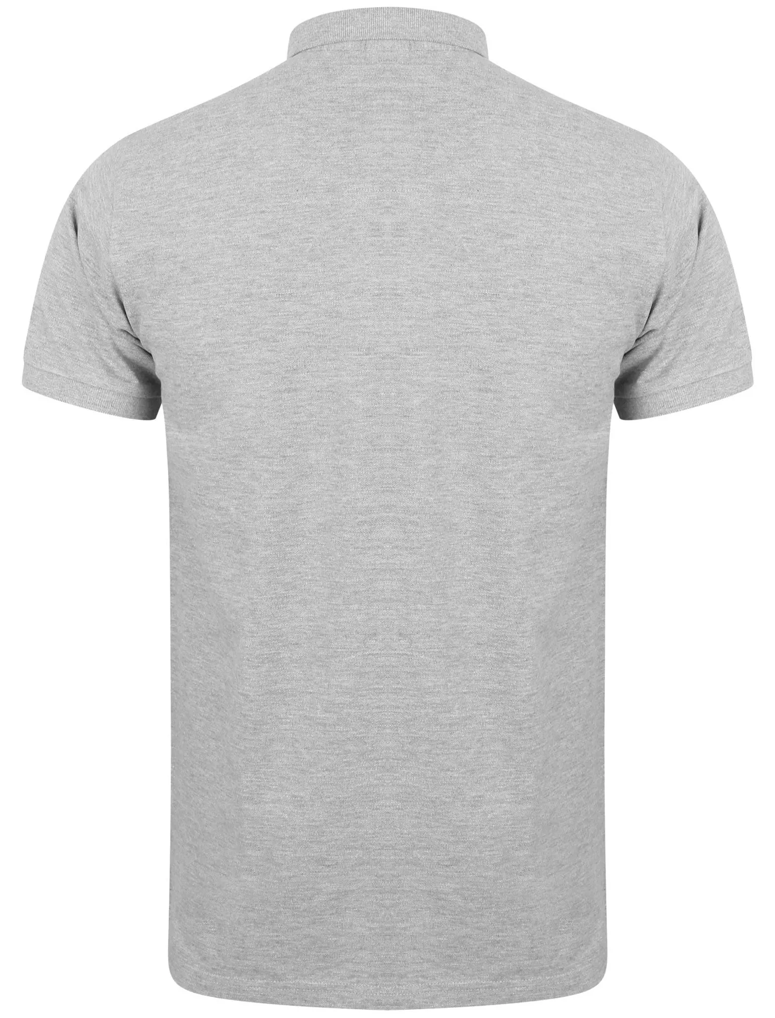 Lax Cotton Pique Polo Shirt In Light Grey Marl - Le Shark