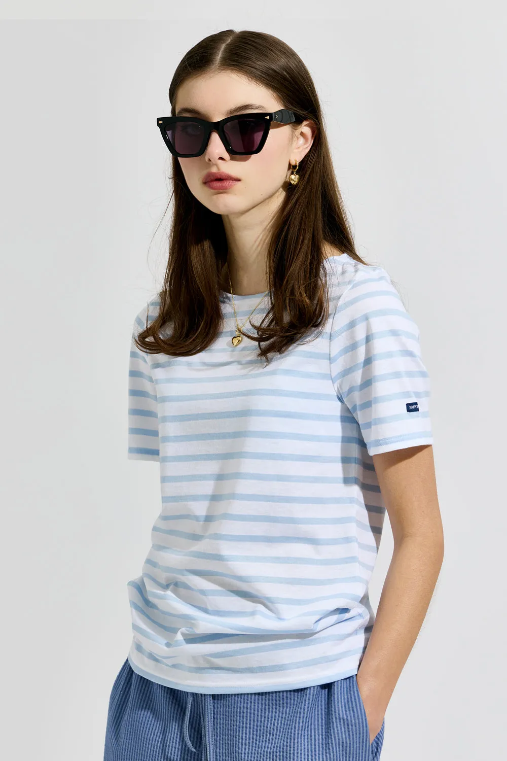 Levant Moderne Short Sleeve Striped Sailor Shirt