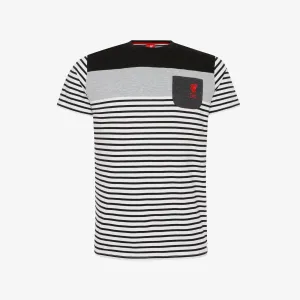LFC Mens Black/White Striped Pocket Tee
