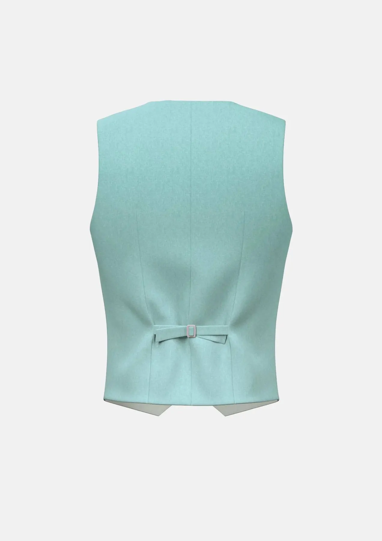 Light Teal Linen Blend Vest