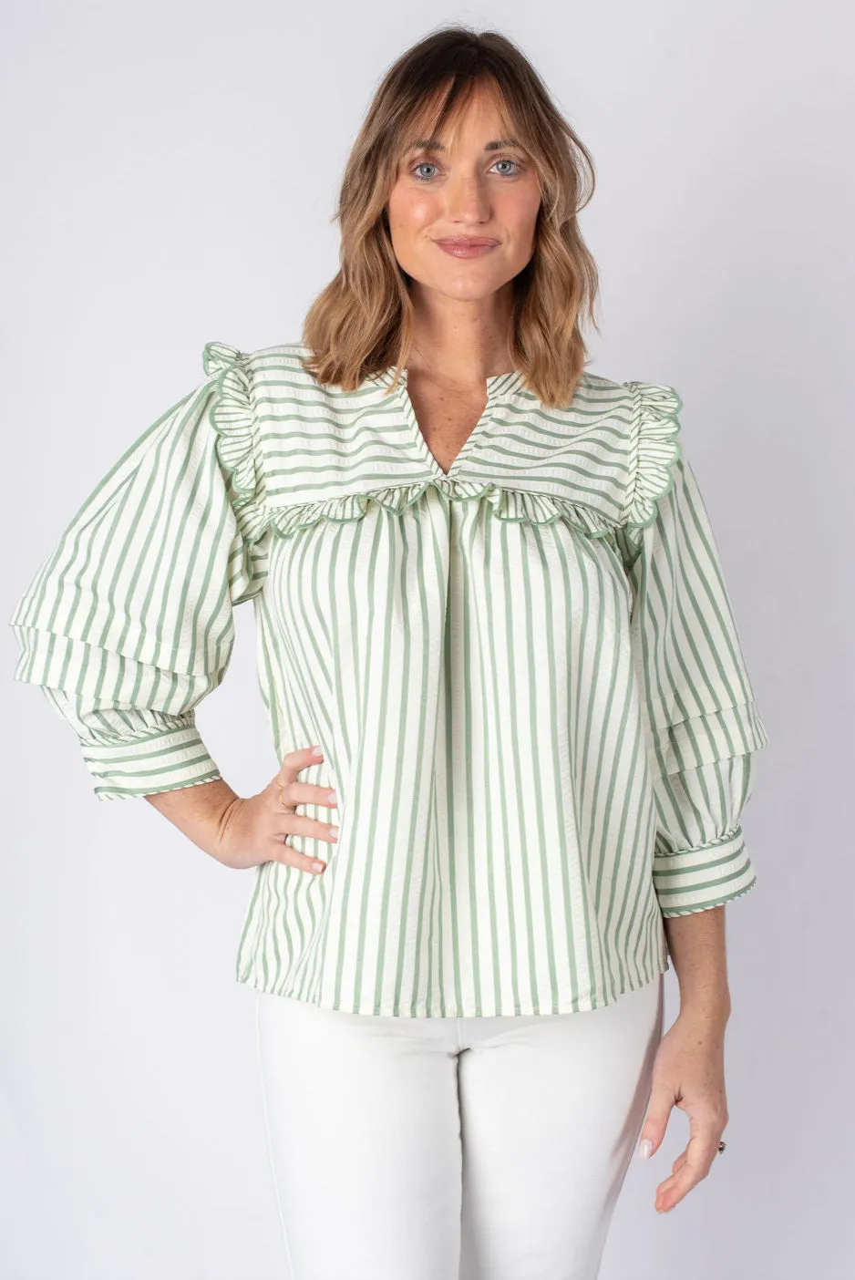 Lily Striped Long Sleeve Top