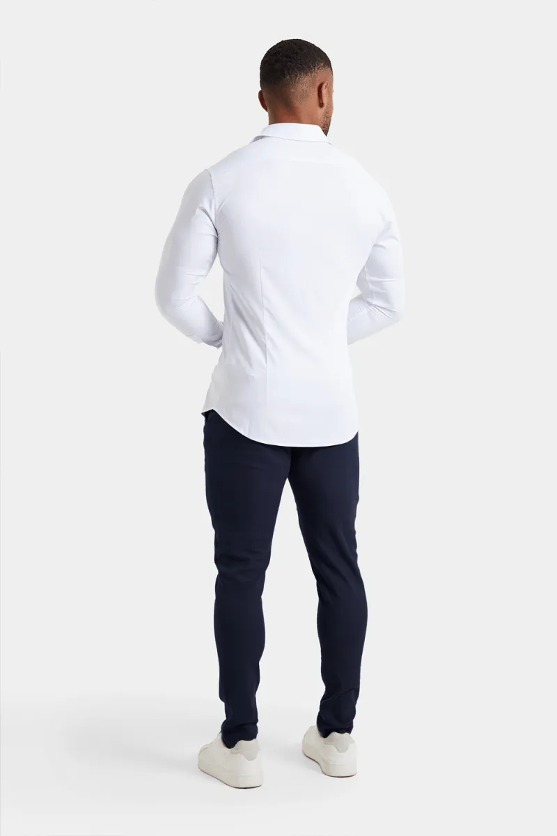 Linen-blend Trousers in Navy