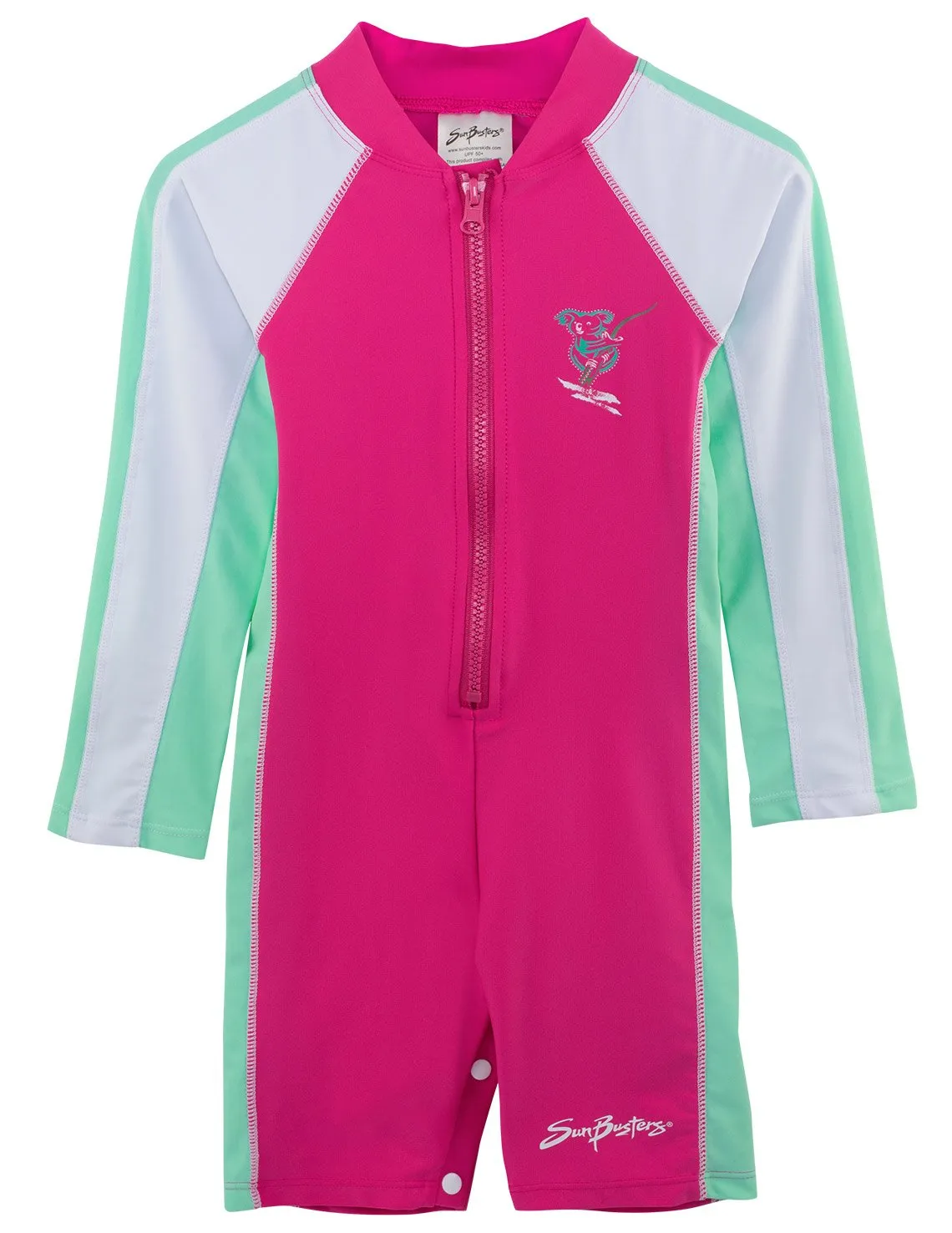 Long Sleeve One-Piece Swimsuit - Poppy