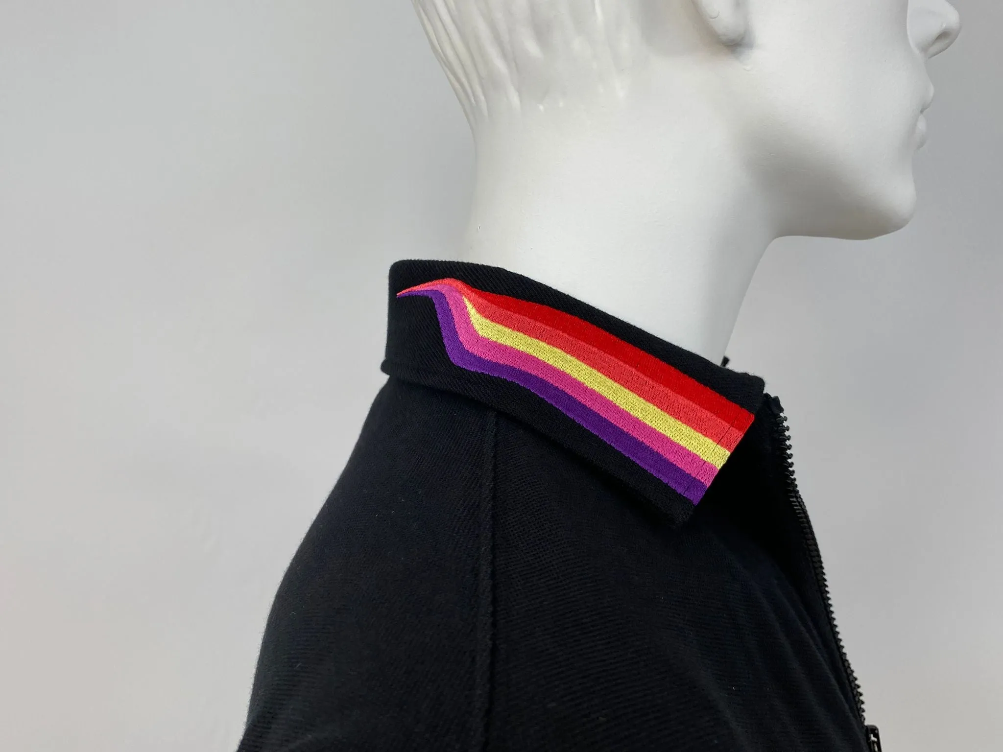 LV Rainbow Collar Half Zip Polo