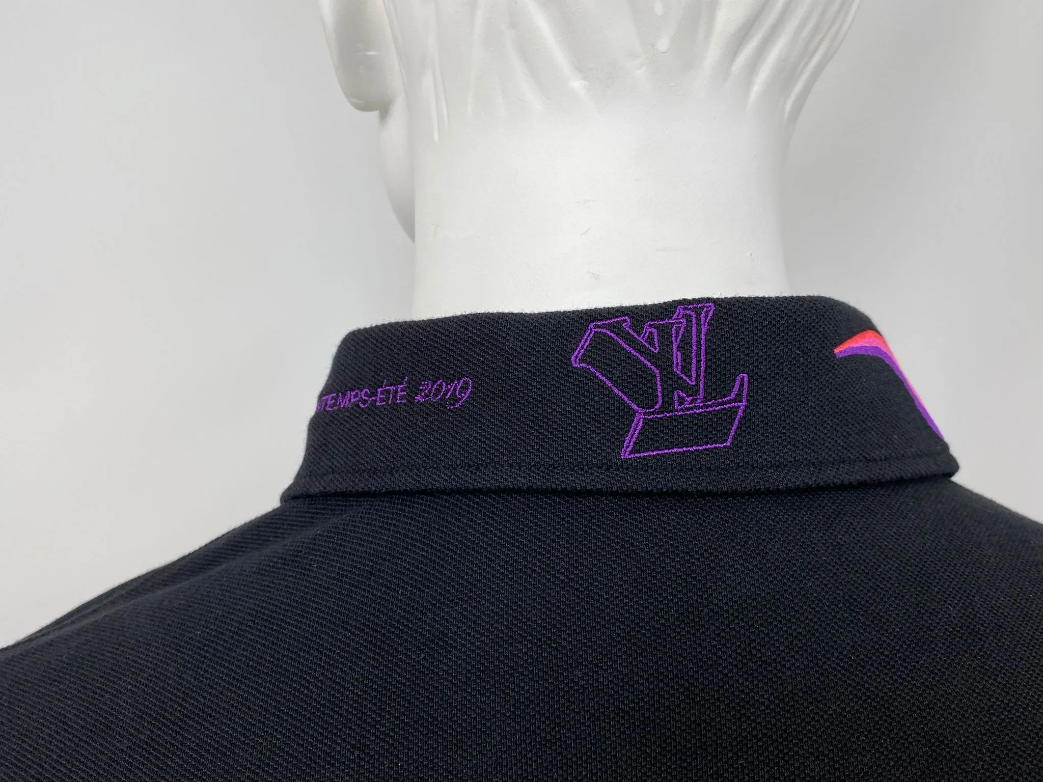 LV Rainbow Collar Half Zip Polo