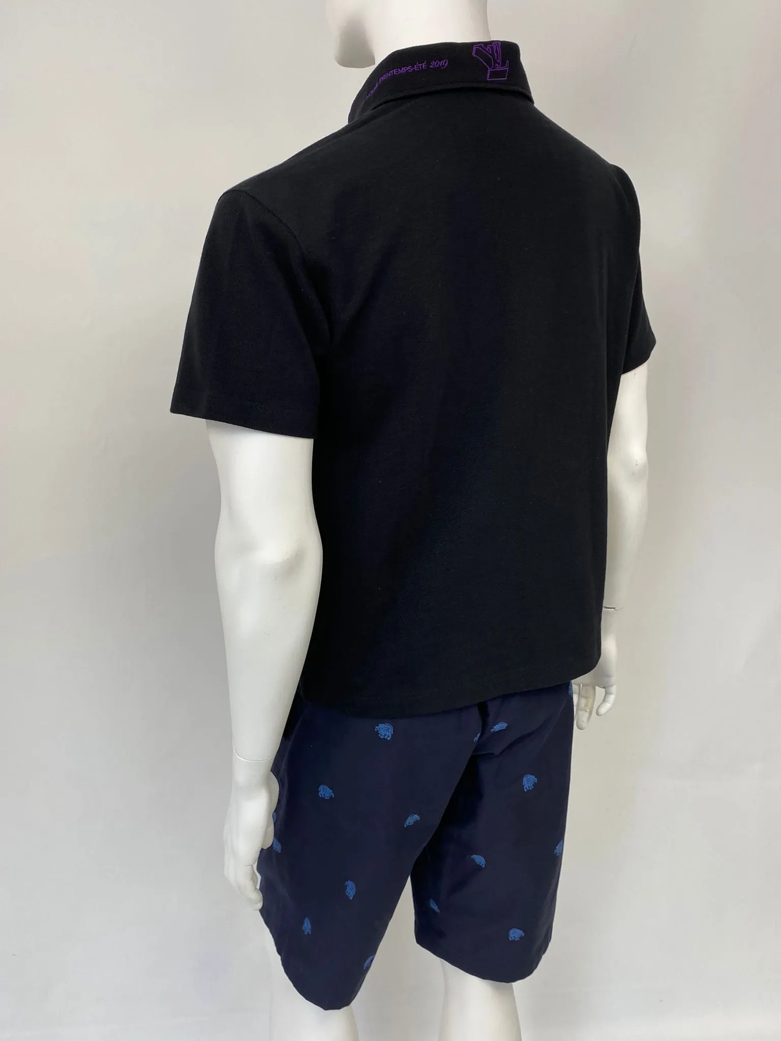 LV Rainbow Collar Half Zip Polo