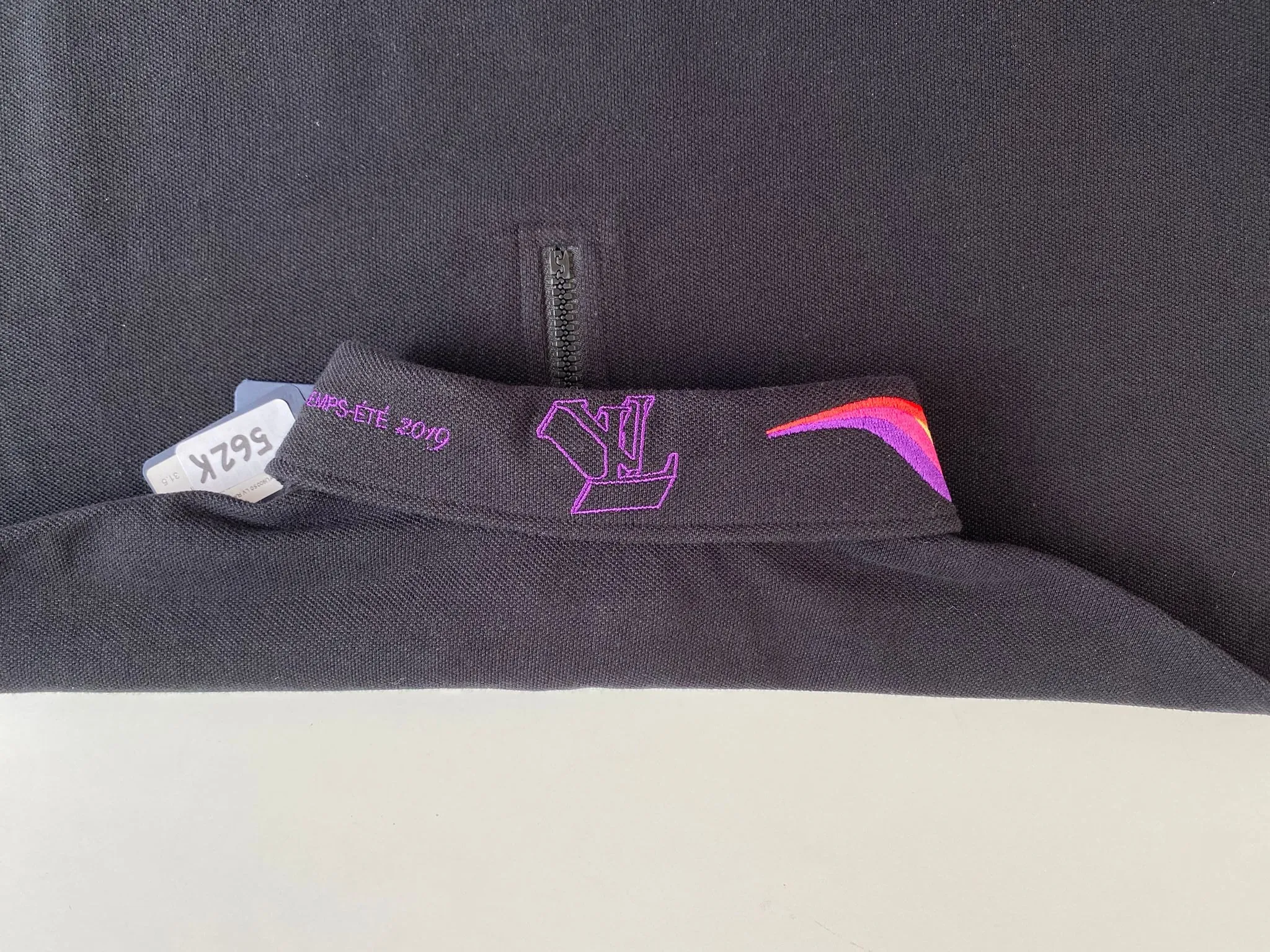 LV Rainbow Collar Half Zip Polo