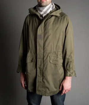 M64 Satin 300 French Armee De Terre Army Green Hooded Parka