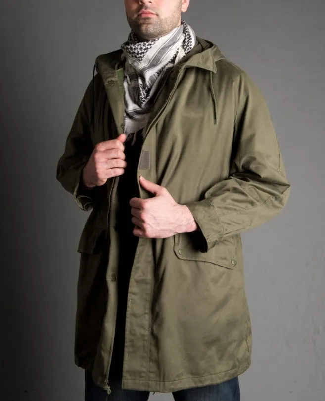 M64 Satin 300 French Armee De Terre Army Green Hooded Parka