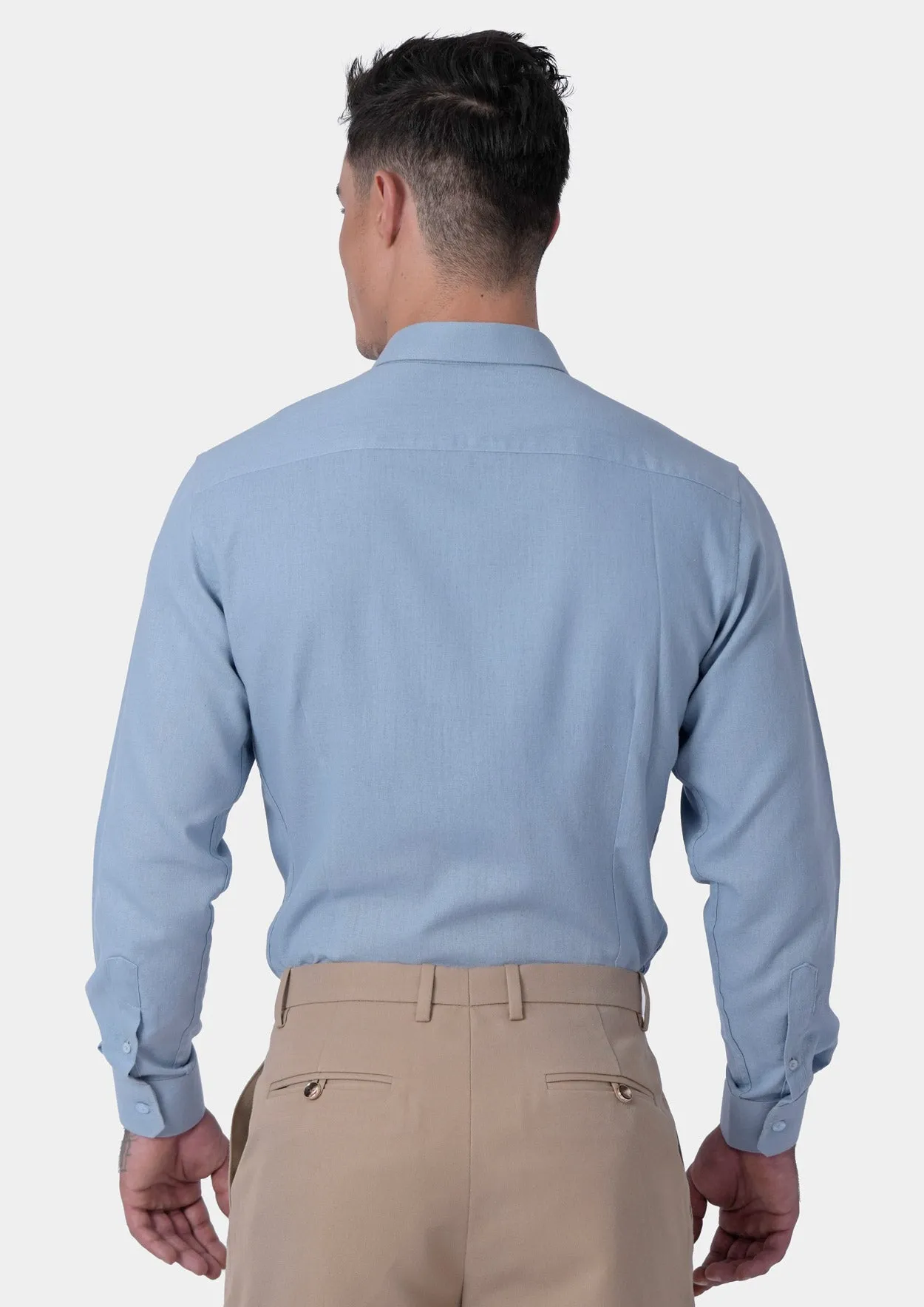 Maya Blue Linen Blend Shirt
