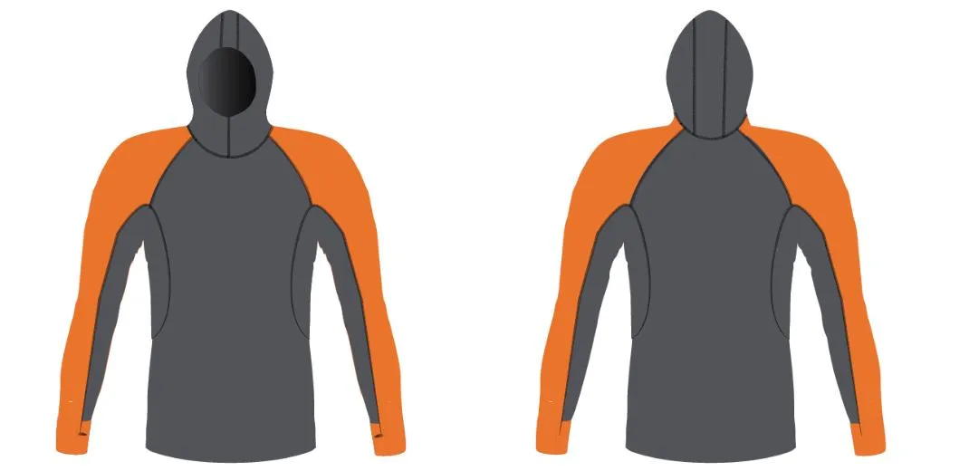 MEN AND WOMEN CUSTOM SNORKEL HOODIE LONG SLEEVE RASH GUARD