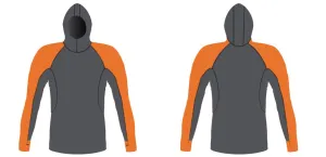MEN AND WOMEN CUSTOM SNORKEL HOODIE LONG SLEEVE RASH GUARD