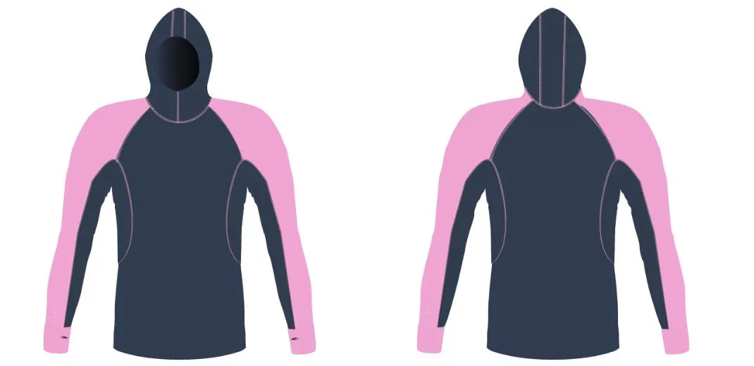 MEN AND WOMEN CUSTOM SNORKEL HOODIE LONG SLEEVE RASH GUARD