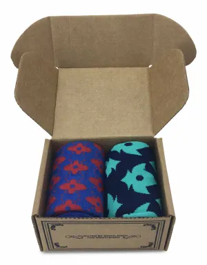 Men Novelty Fashion Dress Socks-2 Pair Fancy Power Sock-Fun Colorful Theme Socks