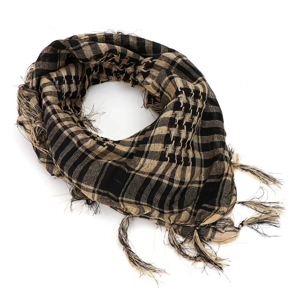 Men Women Tacticals Arab Scarf Fashion Lightweight Hijab Scarf Spring Army Plaid Head Scarf Keep Warm Scarfs Outdoor Equipment