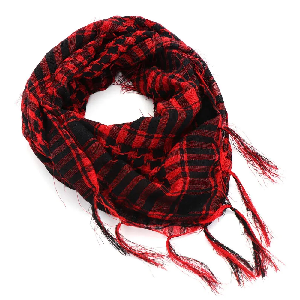 Men Women Tacticals Arab Scarf Fashion Lightweight Hijab Scarf Spring Army Plaid Head Scarf Keep Warm Scarfs Outdoor Equipment