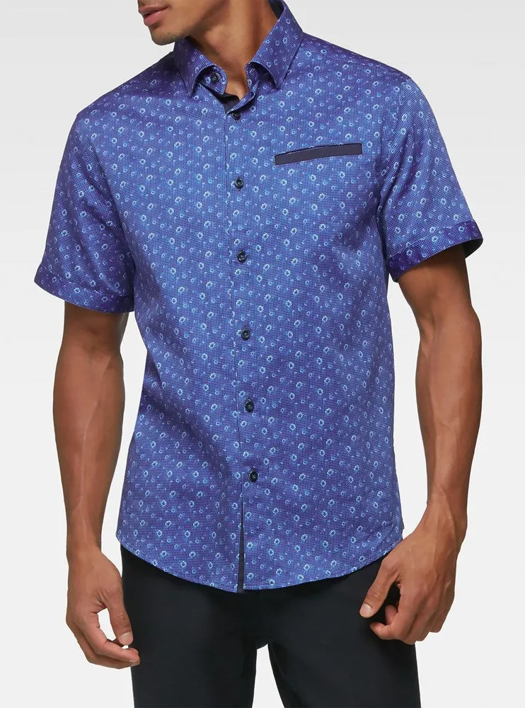 Men's casual short sleeve stretch shirt