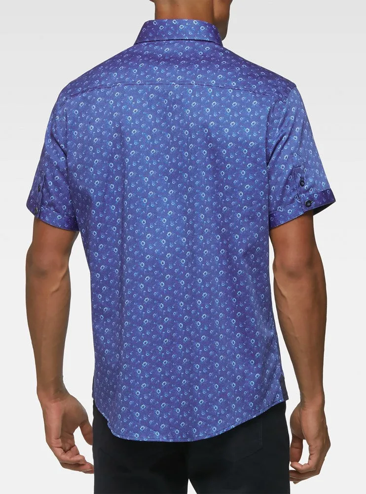 Men's casual short sleeve stretch shirt