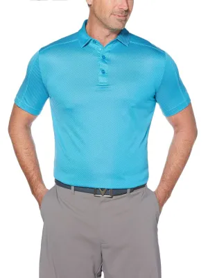 Mens Denim Jacquard Polo