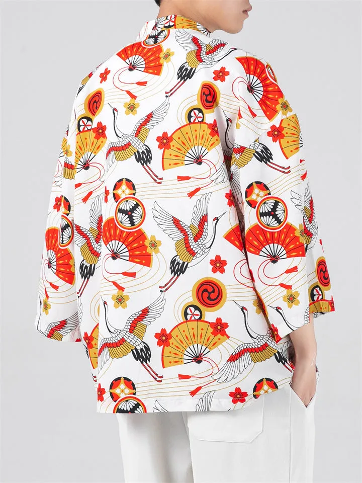 Men's Fashion 3/4 Sleeve Harajuku Kimono Shirts