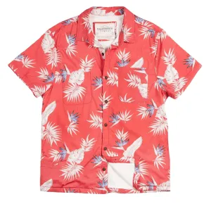 Men’s High Water Shirt - Bird of Paradise, Sunset Red