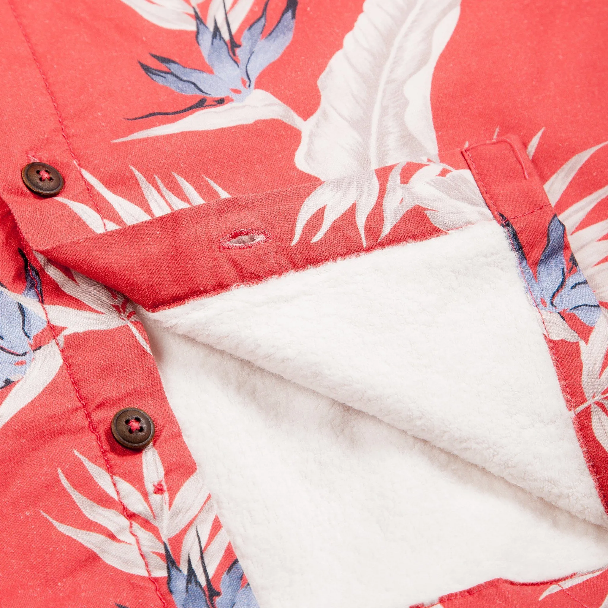 Men’s High Water Shirt - Bird of Paradise, Sunset Red