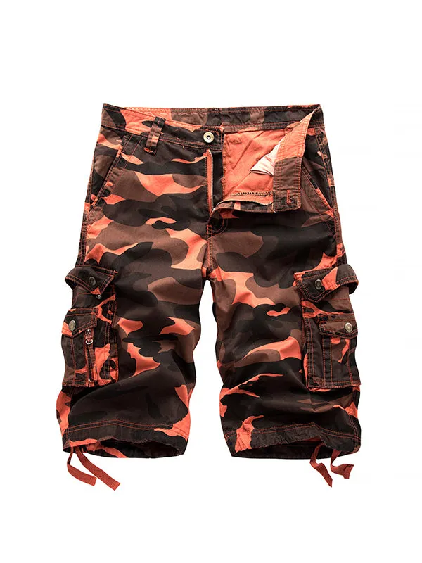 Men's Loose Multi-Color Casual Beach Cargo Shorts