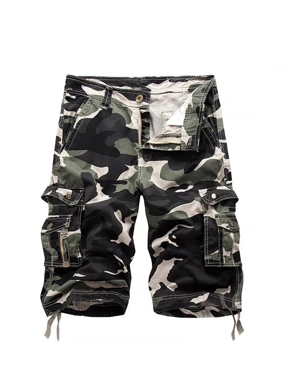 Men's Loose Multi-Color Casual Beach Cargo Shorts