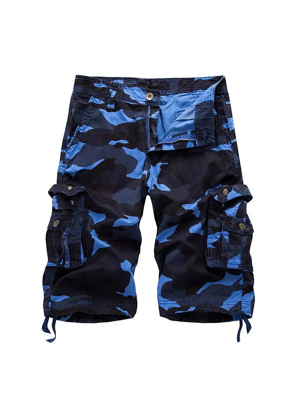Men's Loose Multi-Color Casual Beach Cargo Shorts